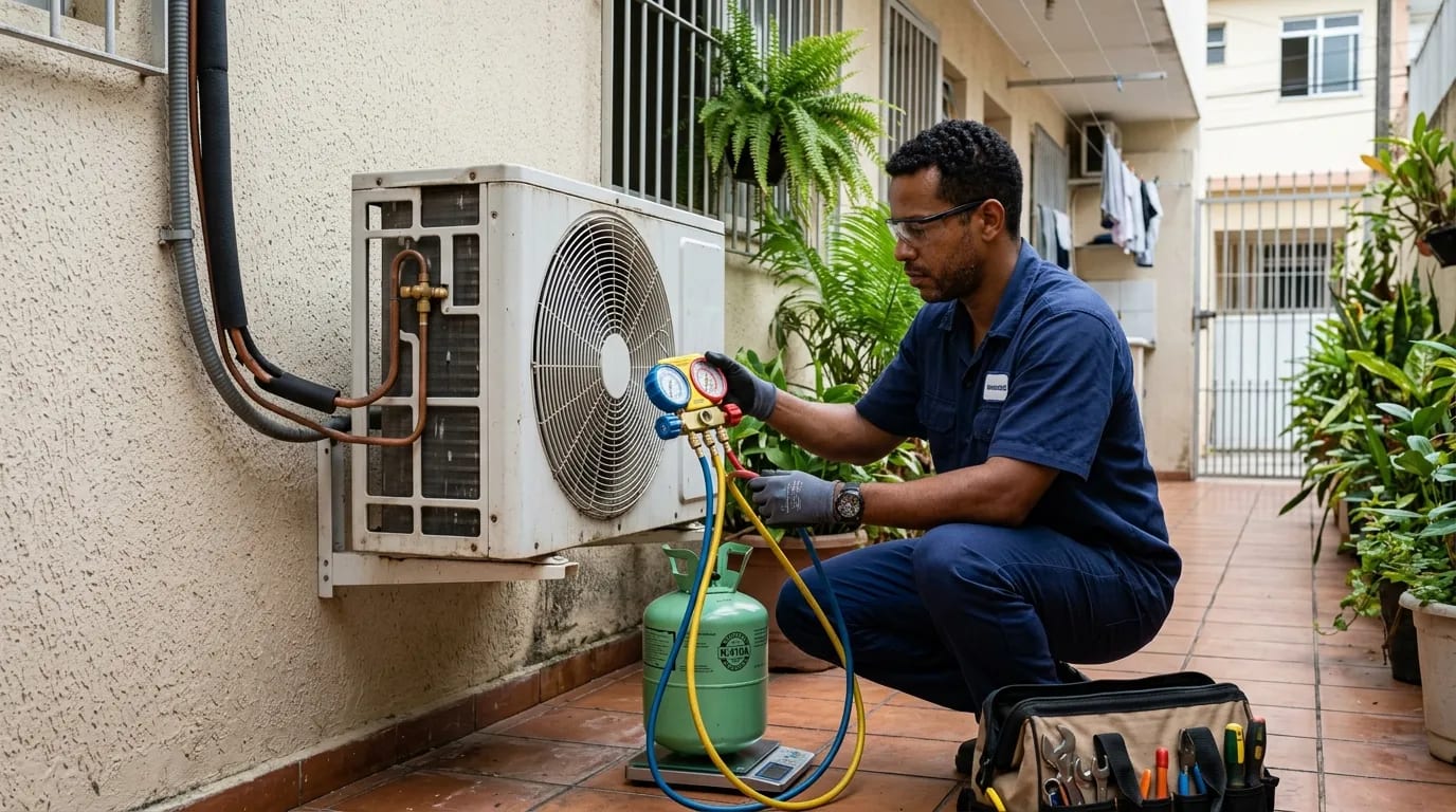 Instalação da condensadora em Niterói‑RJ